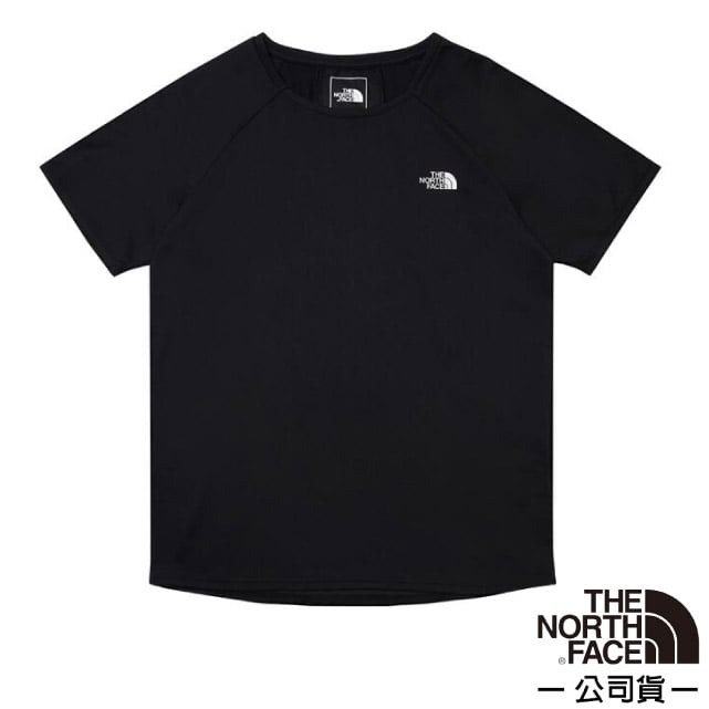 【The North Face】女 吸濕排汗舒適短袖T恤/休閒衫.運動上衣/ 8825-JK3 黑✿30E010